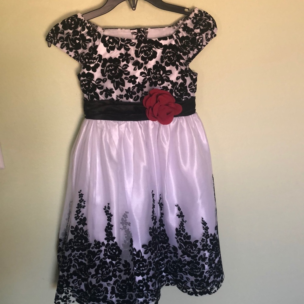 Girl’s Sweet Heart Rose Holiday Dress